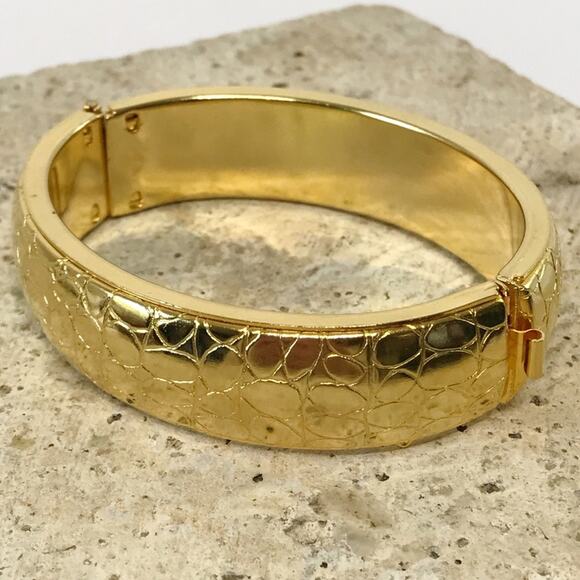 Rare Vintage Silpada Pebble Dragon Scale Cuff Statement Cuff Bracelet Textured - Picture 5 of 16